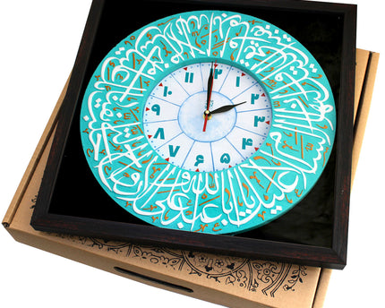 Inscription Clock Panel Frame With Relief Design Of Ziyarat Imam Hussain AS