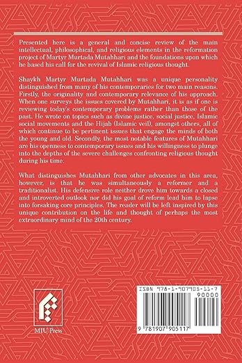 Shaykh MURTADA MUTAHHARI: Reformation and Renewal of Islamic Thought