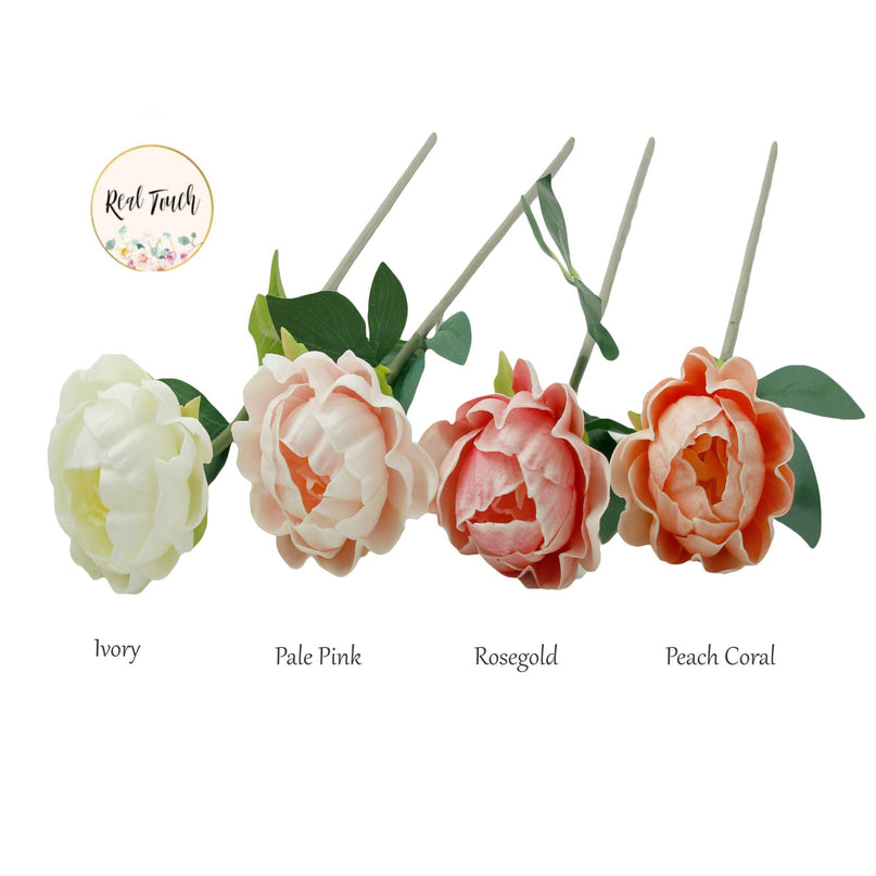 20"Real Touch Peony Stem