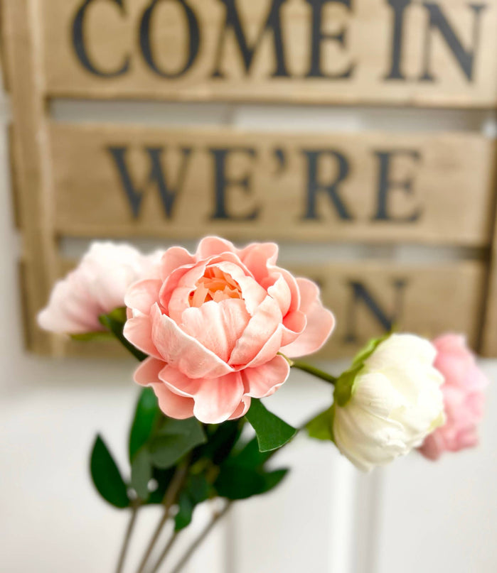 20"Real Touch Peony Stem